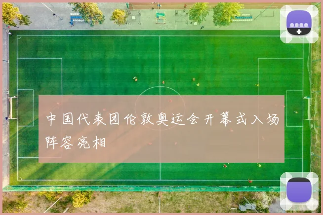 中国代表团伦敦奥运会开幕式入场阵容亮相