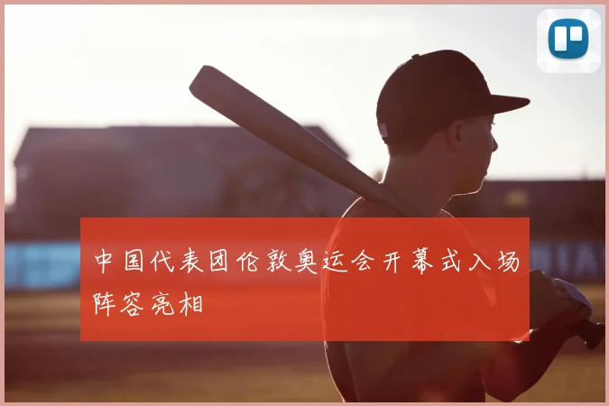 中国代表团伦敦奥运会开幕式入场阵容亮相